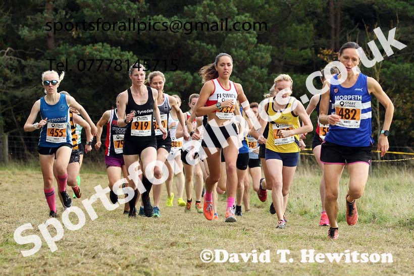 Senior womens 2021 North Eastern Harrier League, Druridge Bay. Photo: David T. Hewitson/Sports for All Pics